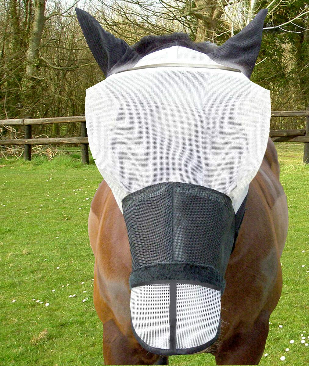 Gee Tac Fly Field Mask Heavy Duty Eye Clearance White Reflects UV Sun Light - EXTRA FULL
