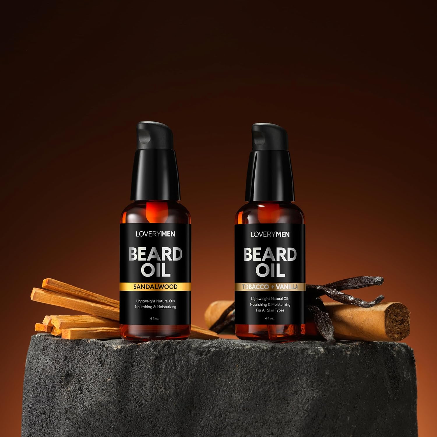 Deluxe Beard Oil for Men - Sandalwood, Tobacco Vanilla, Bergamot Sage, Cedar Pine, Unscented Fragrances, Natural Mens Beard Oil Kit With Argan & Jojoba Oil, Beard Softener Grooming Mens Beard Care - Image 4