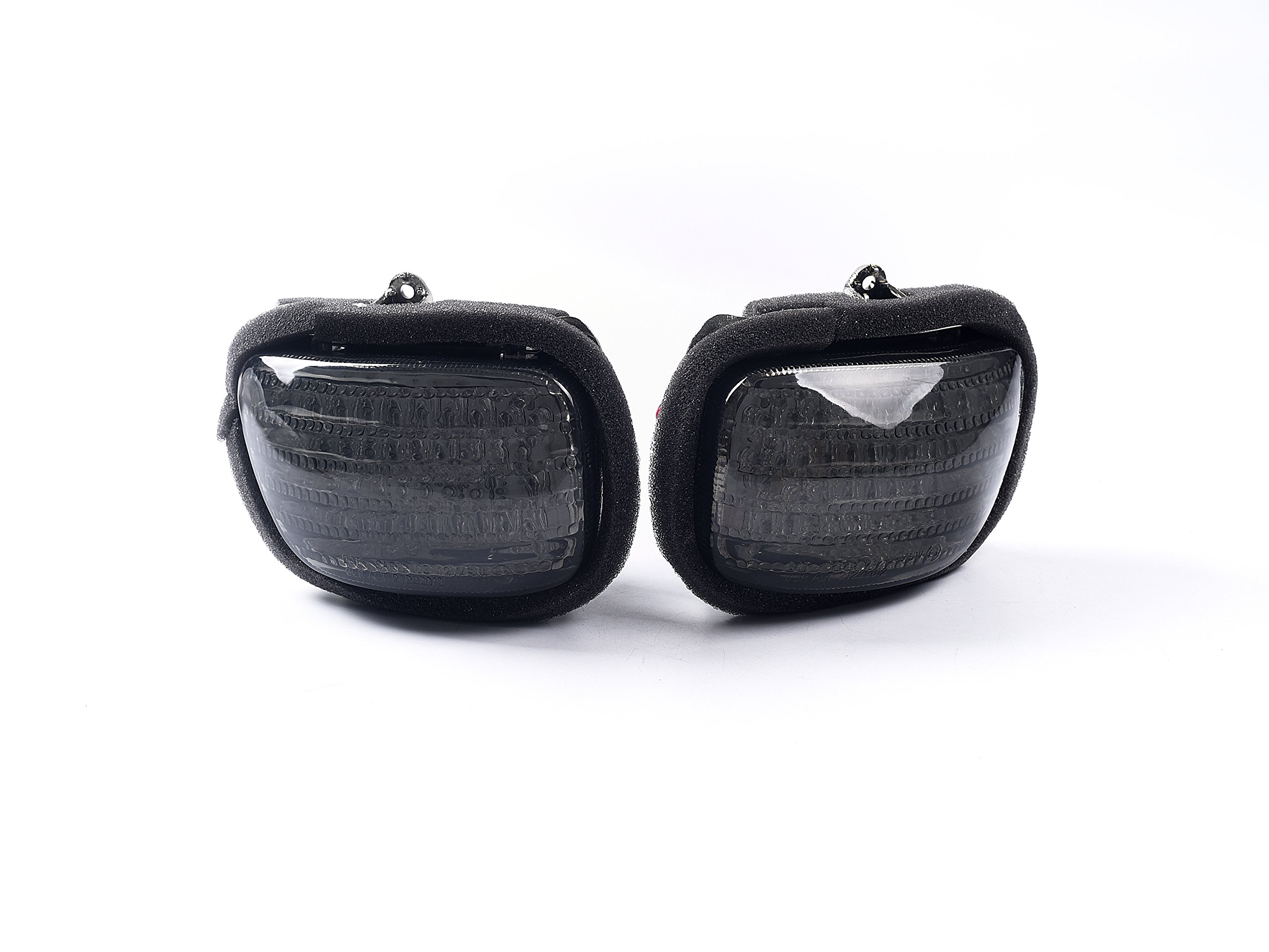 Bright2wheels Motorcycle LED Front Turn Signals Compatible with 01-17 GL1800 Gold Wing Mirror,Smoke