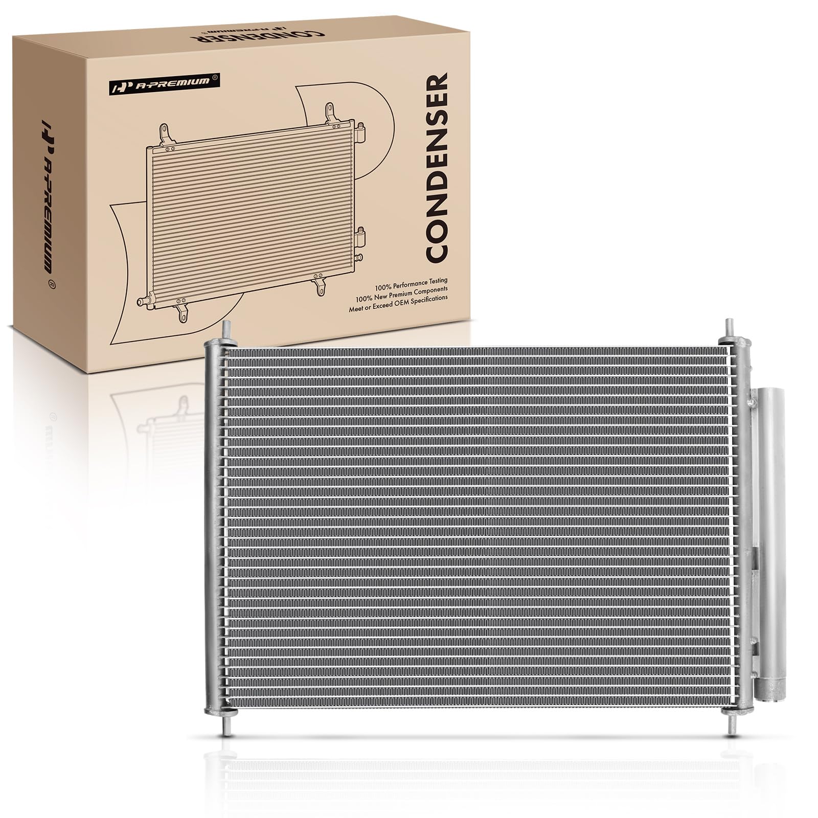 A-Premium Air Conditioning A/C Condenser Compatible with 2014-2017 Honda Accord L4 2.0L, Hybrid Fuel
