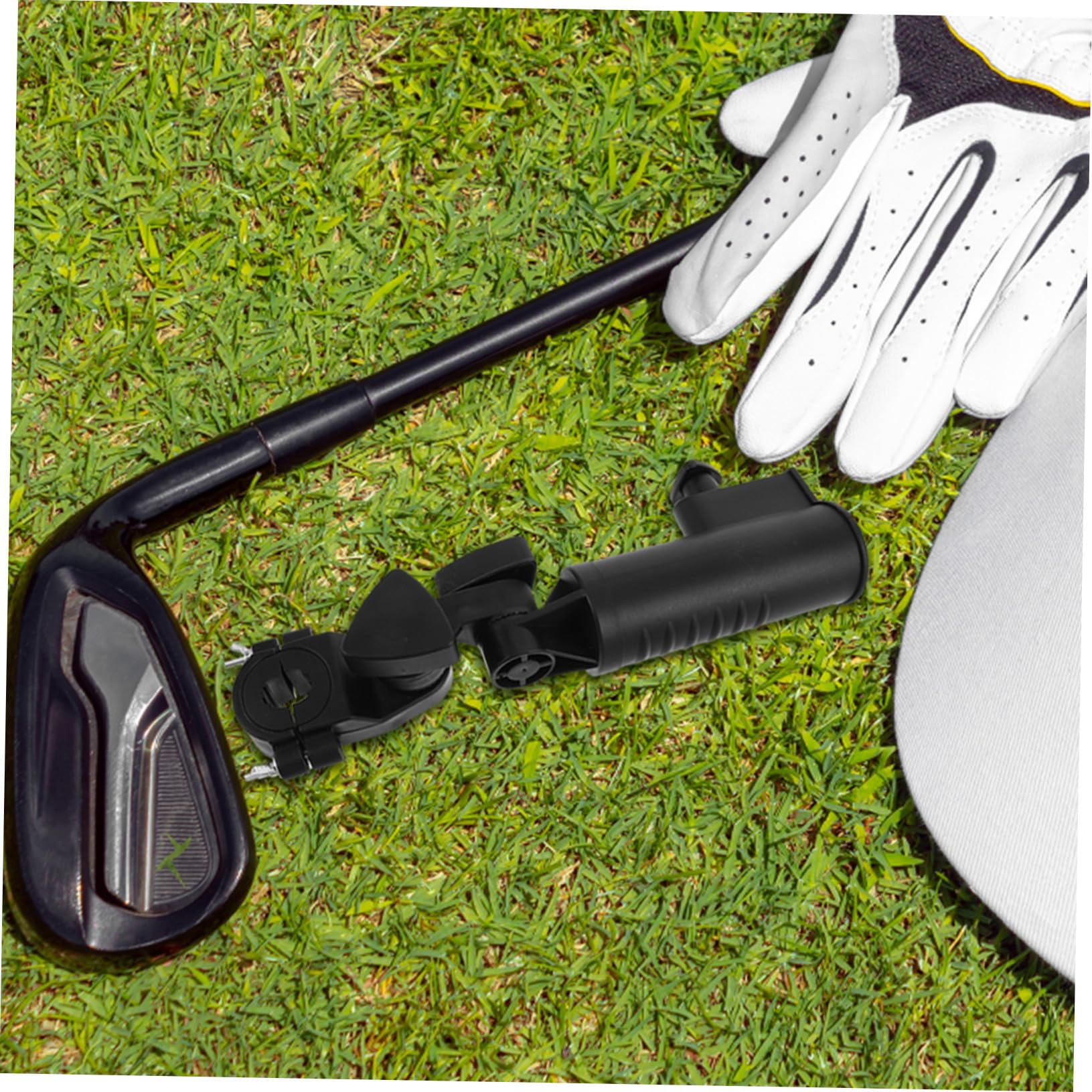 2 Stück Teiliges Golf Trolley Regenschirmhalter aus Robustem Kunststoff mit Stabiler Klemme Langlebiger Golfwagen Schirmhalter für Turniere und Täglichen Einsatz dem Golfplatz