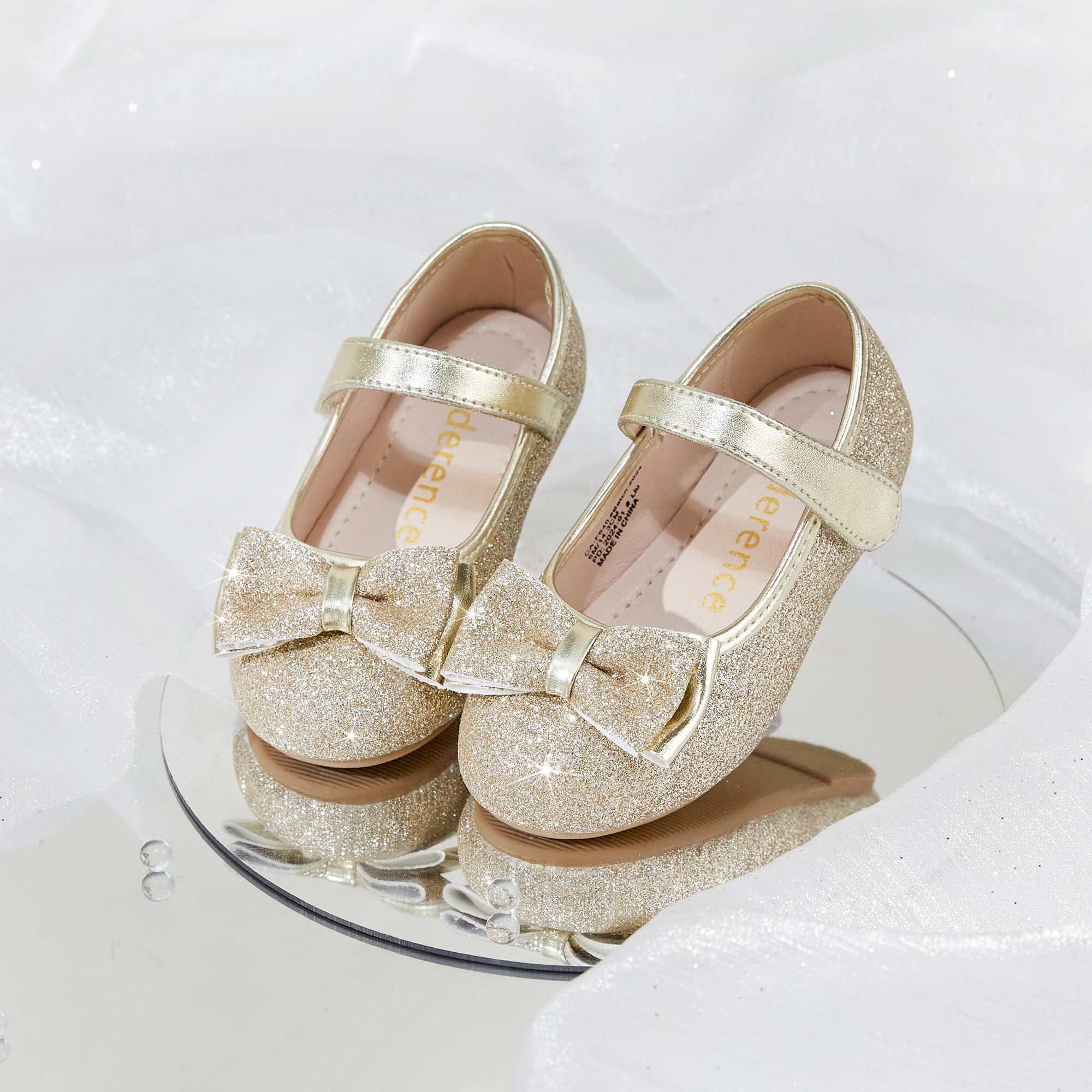 Kiderence Toddler Little Girls Dress Shoes Ballerina Ballet Flats Kids Mary Janes — view 4