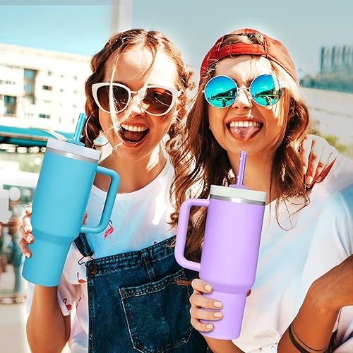 Miniatura 6 de Pajitas de repuesto para vaso Stanley de 40 onzas, 30 onzas, 20 onzas, 14 onzas, popotes transparentes reutilizables compatibles con Stanley