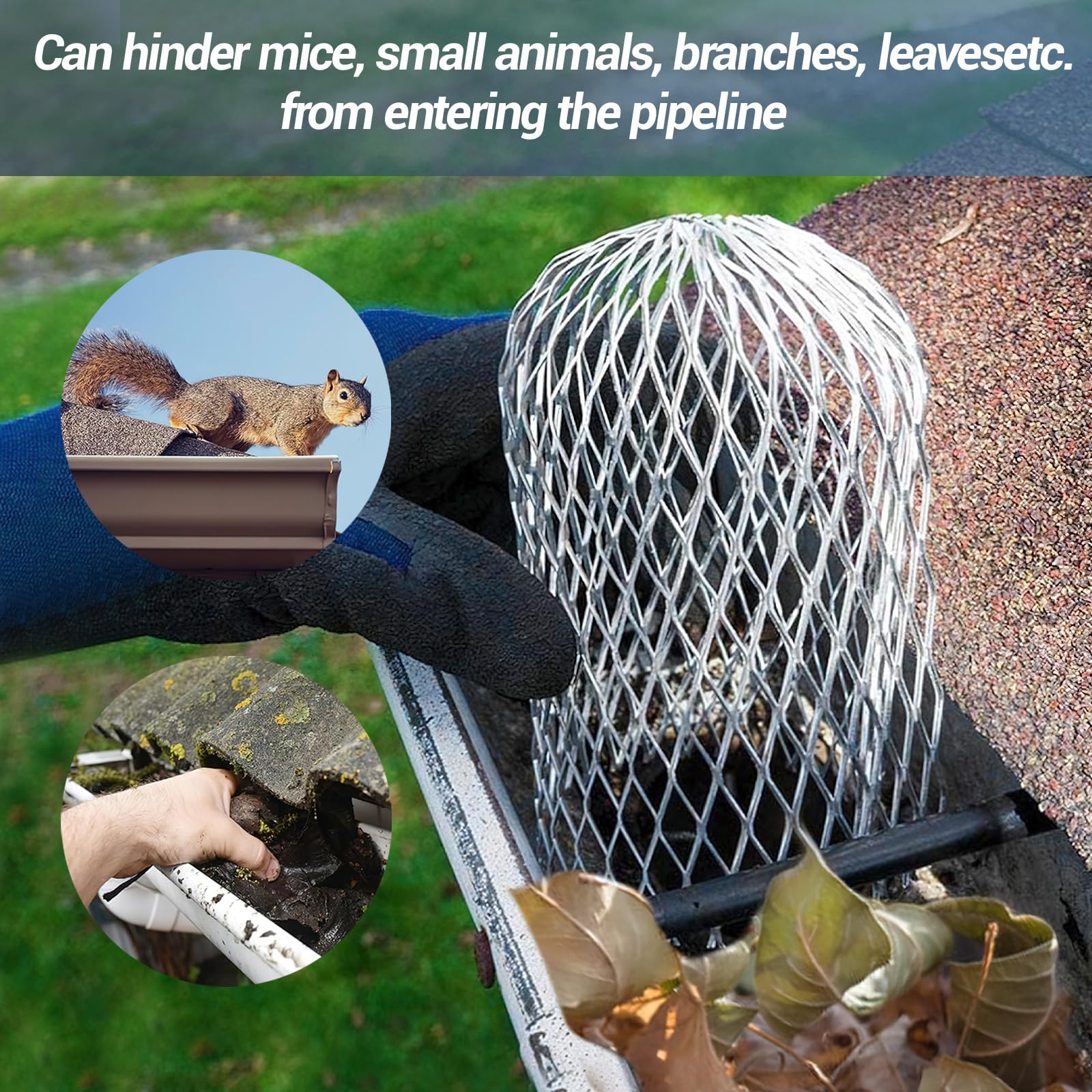 QIANAI Filet Anti Feuilles Gouttiere, Crapaudine Gouttière