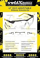 Vista 9 de voltX Gafas de seguridad de lectura bifocales ajustables GT (lente transparente +3.0), ANSI Z87.1+ y CE EN166FT, revestimiento antiniebla, lente