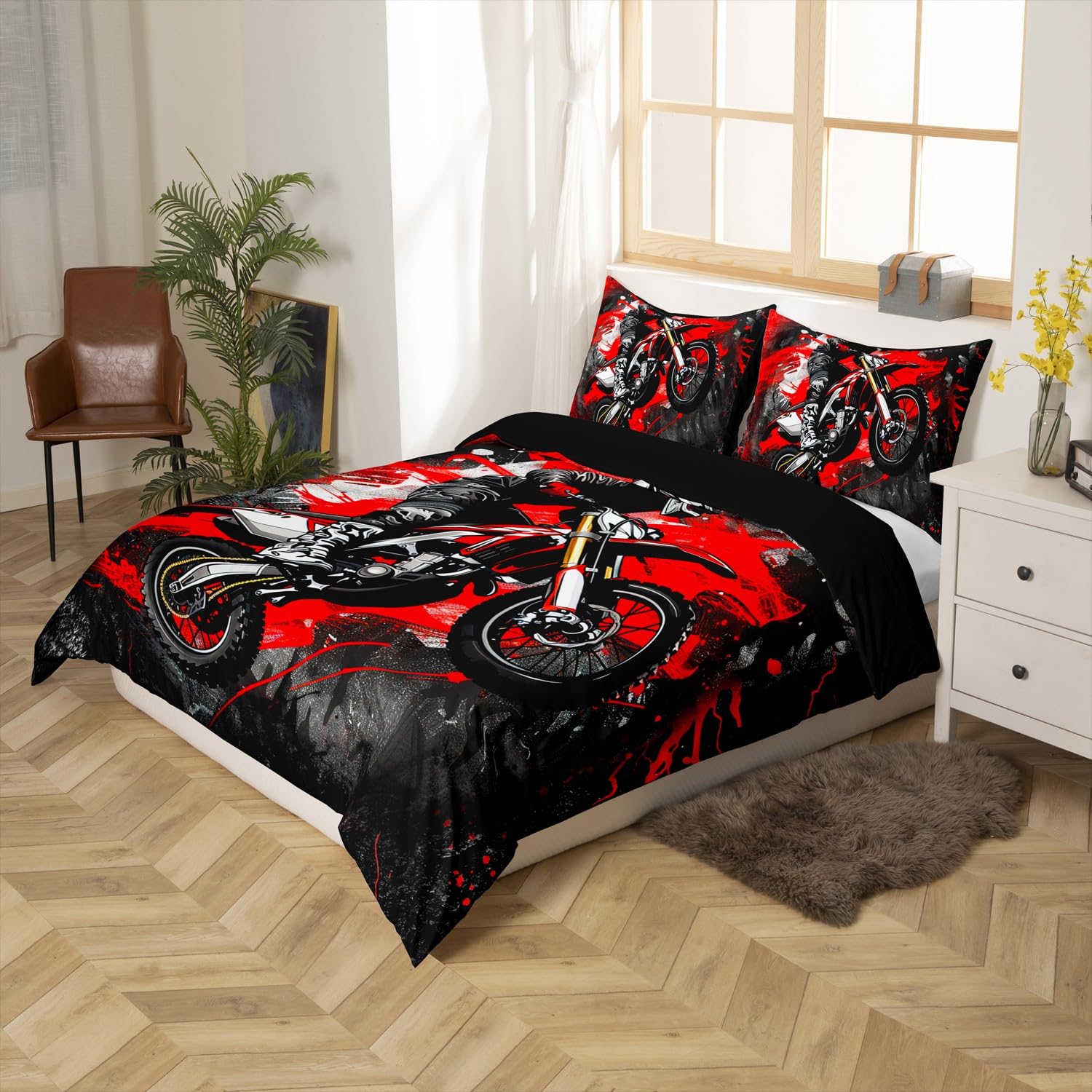 KTM kidsシーツセット Amazon.com: Motorbike Bedding Set Twin Size