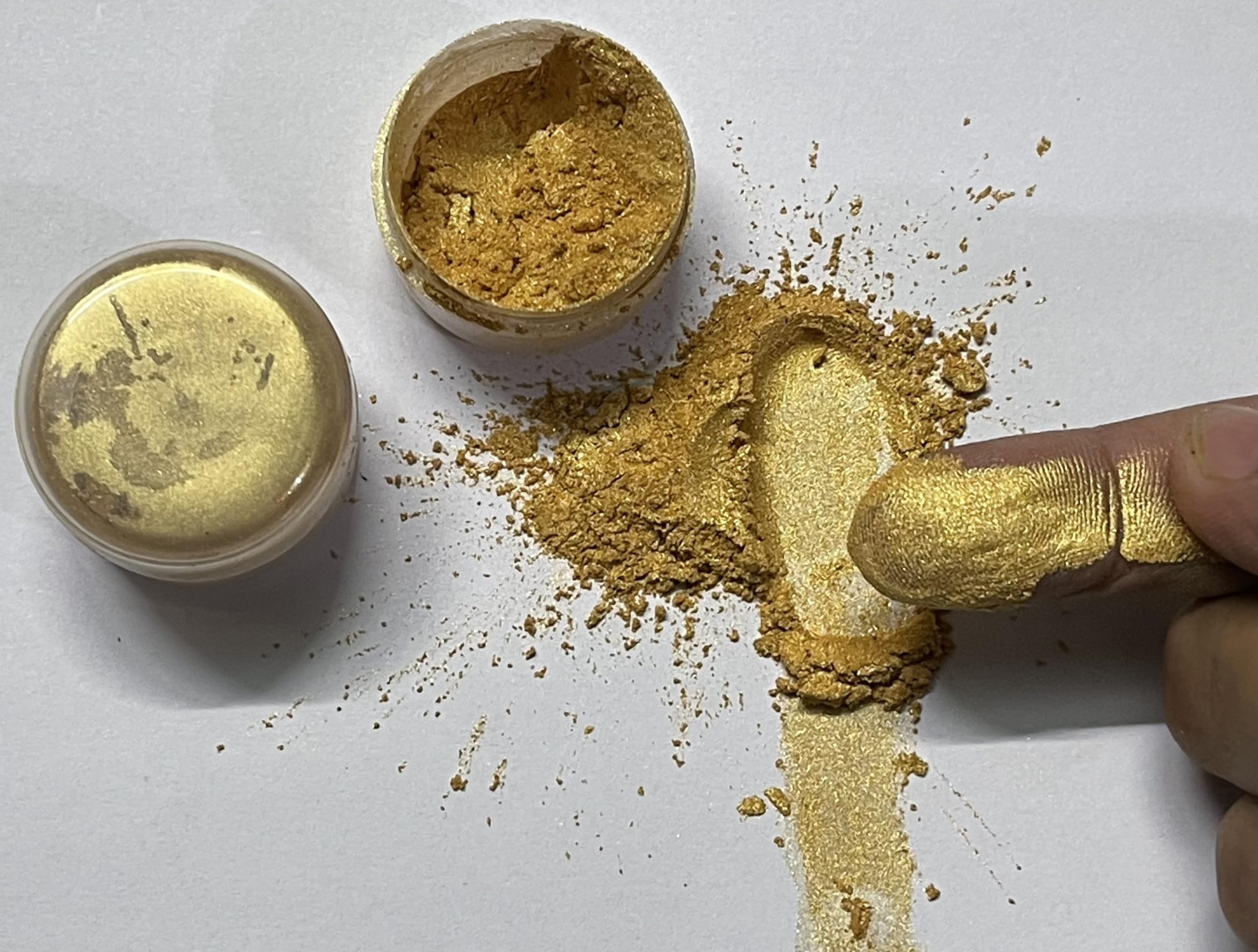 TPWC (5gm) Sparkling Gold Powder Glitter Glossy Gold Arts and Crafts Painting-image-22