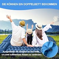 HOMJOY 10 cm Önfelfújó Camping Matrac Lábpumpával, Vízálló Túra Szőnyeg 4