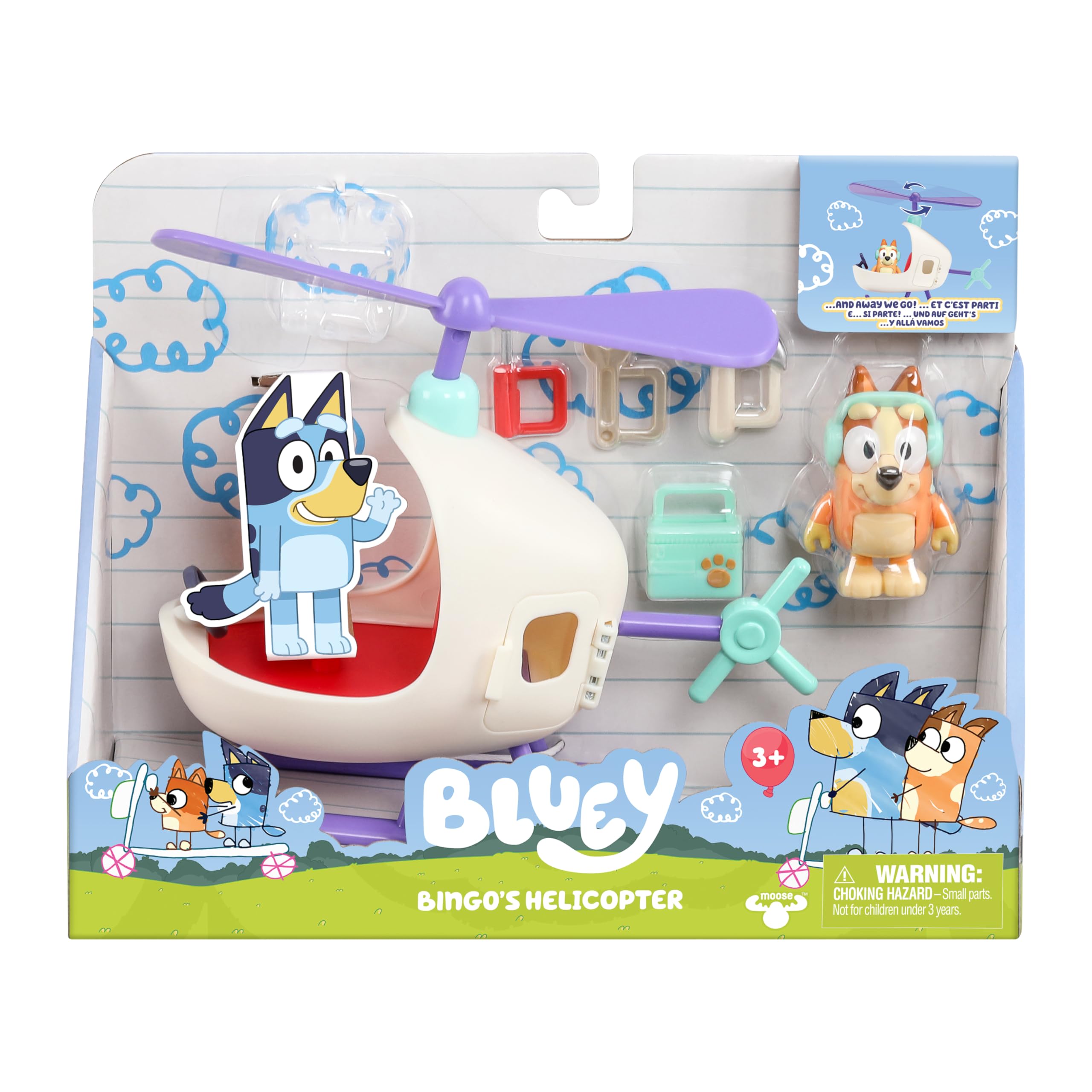 Bluey★送料込み★引き出し Amazon.co.jp: Bluey 車両とフィギュアパック ビンゴのヘリコプター