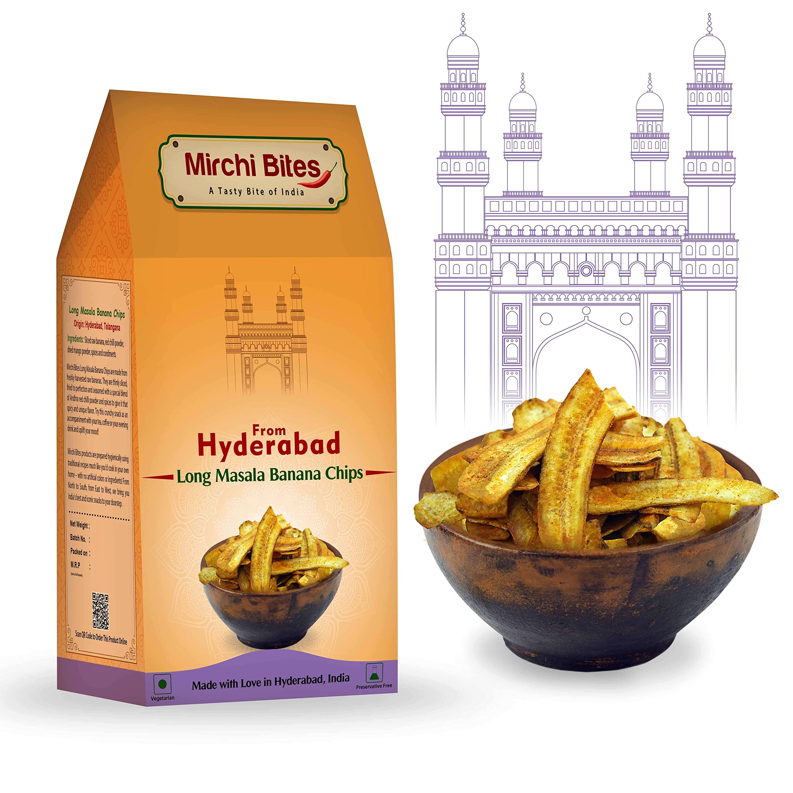 Mirchi Bites Hyderabad Flavor Long Banana Chips | Spicy Chips | 180 grams (B0BNHN4JSH) Amazon Price History, Amazon Price Tracker