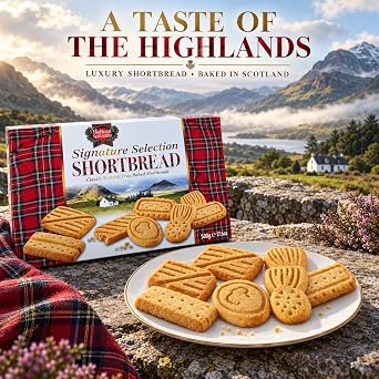 Highland Speciality Signature Shortbread Selection 500g – Luxury Scottish Shortbread Biscuit Gift