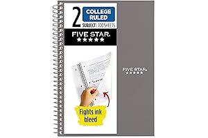 Five Star Spiral Notebook: Essential Writing Companion for Students and Professionals, College...