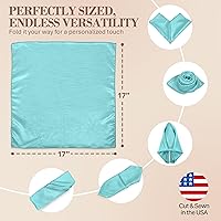 Vista 378 de Ultimate Textile -1 docena - Reversible Shantung Satin - Majestic - Servilletas de tela Majestic de 17 x 17 pulgadas color azul pizarra