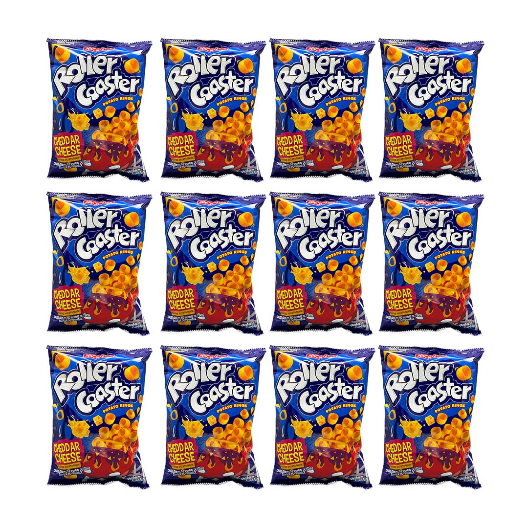 Jack n Jill Roller Coaster Potato Rings Cheddar Cheese Pack of Ten 3 Oz A Pack