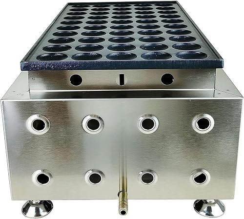 Miniatura 3 de Máquina de hacer gofres antiadherente de gas LPG de 50 agujeros, mini panqueques holandeses, máquina de hierro Takoyaki, sartén para pulpo, bolitas