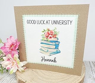 University Card, Good Luck At University, Personalised, Good Luck Card, Good Luck At Uni, Going To Uni, Books