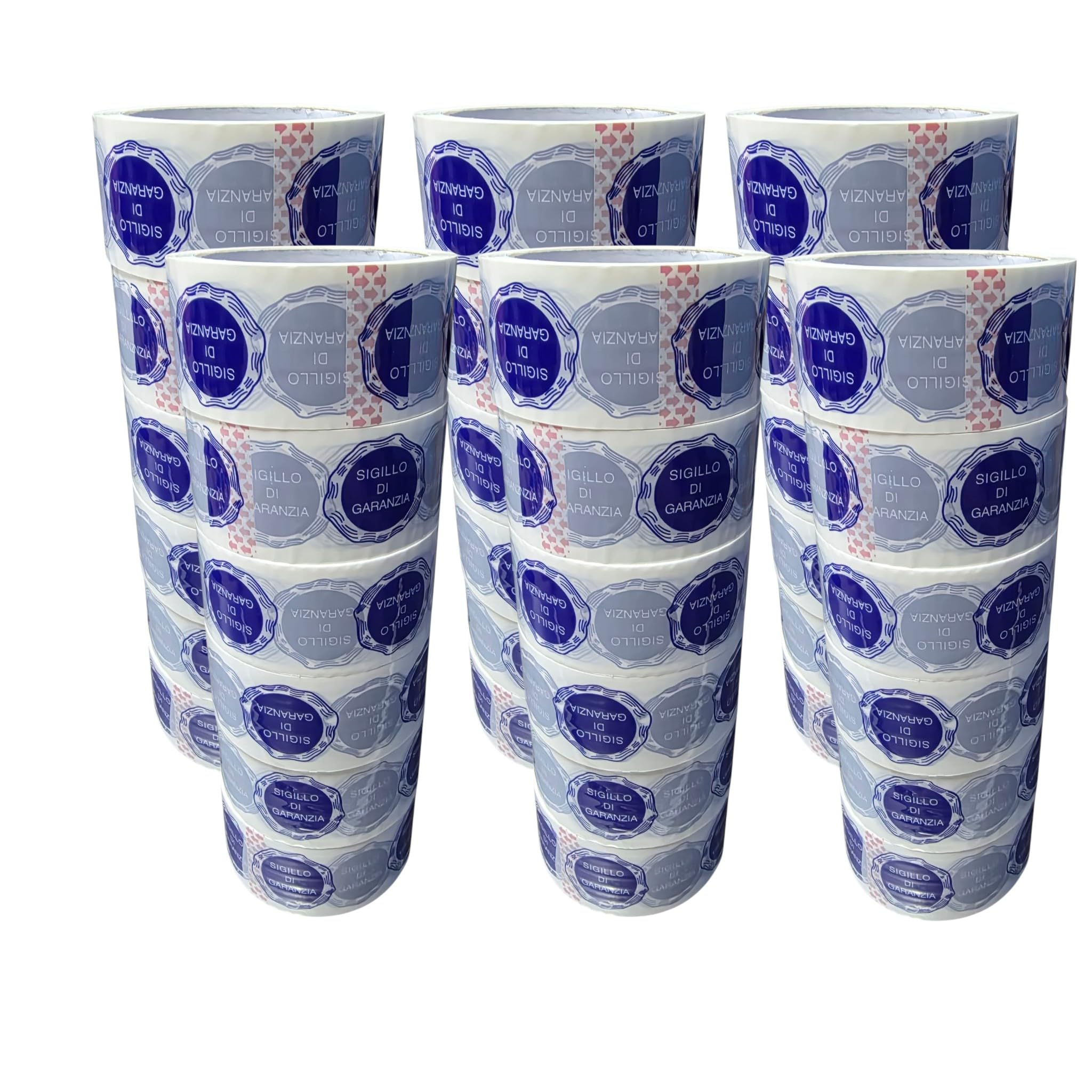 Terryshop74® 36 Rotoli Nastro Adesivo in Polipropilene con Stampa “SIGILLO DI GARANZIA” – 48 mm x 66 m – 45 Micron – Adesivo Forte per Imballaggi e Sigillature Professionali (36)