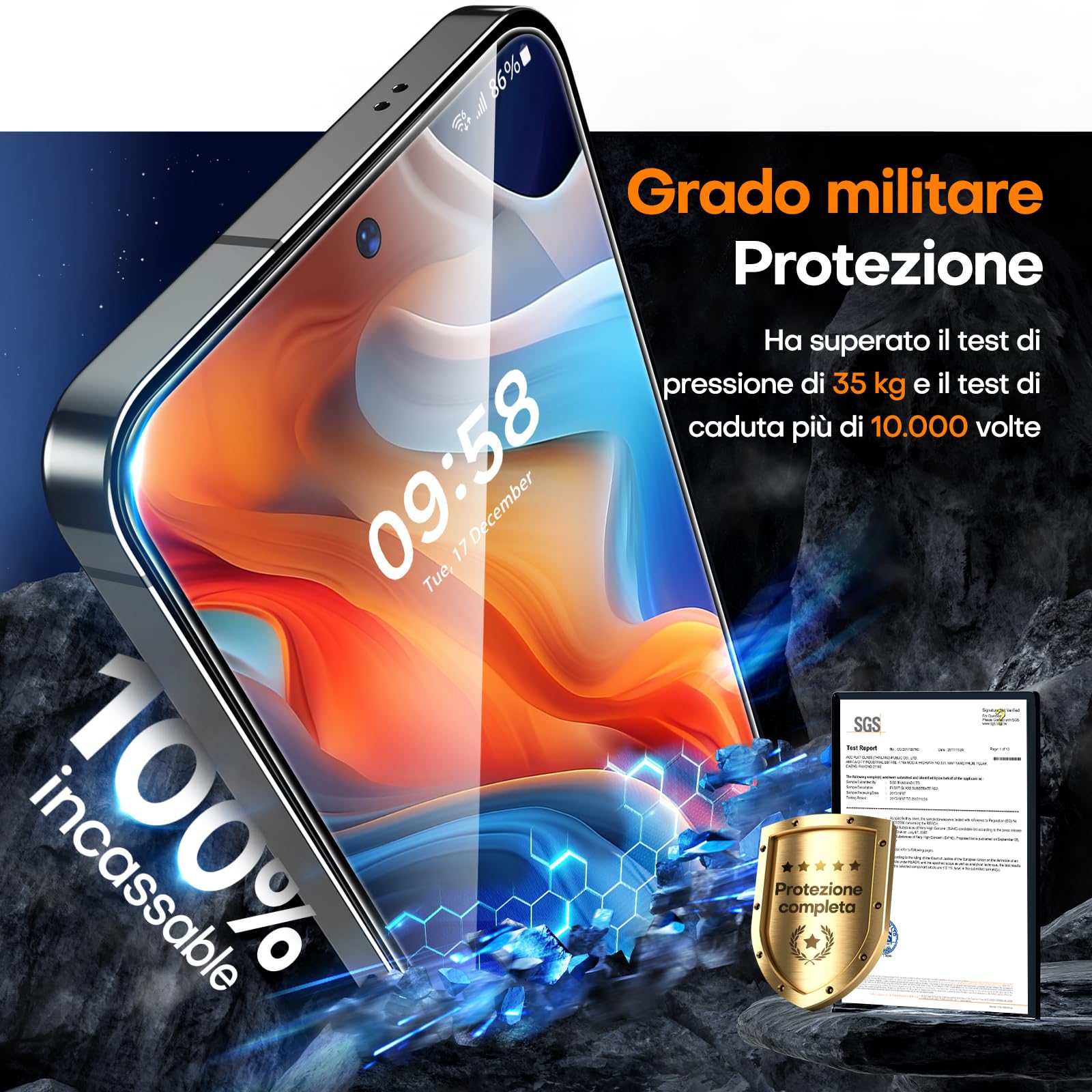 LϟK 2 Pezzi Vetro Temperato per Samsung Galaxy S25 Plus / S25+ Pellicola Protettiva 9H Durezza Senza Bolle HD Schermo Protettivo Facile Kit D'Installazione