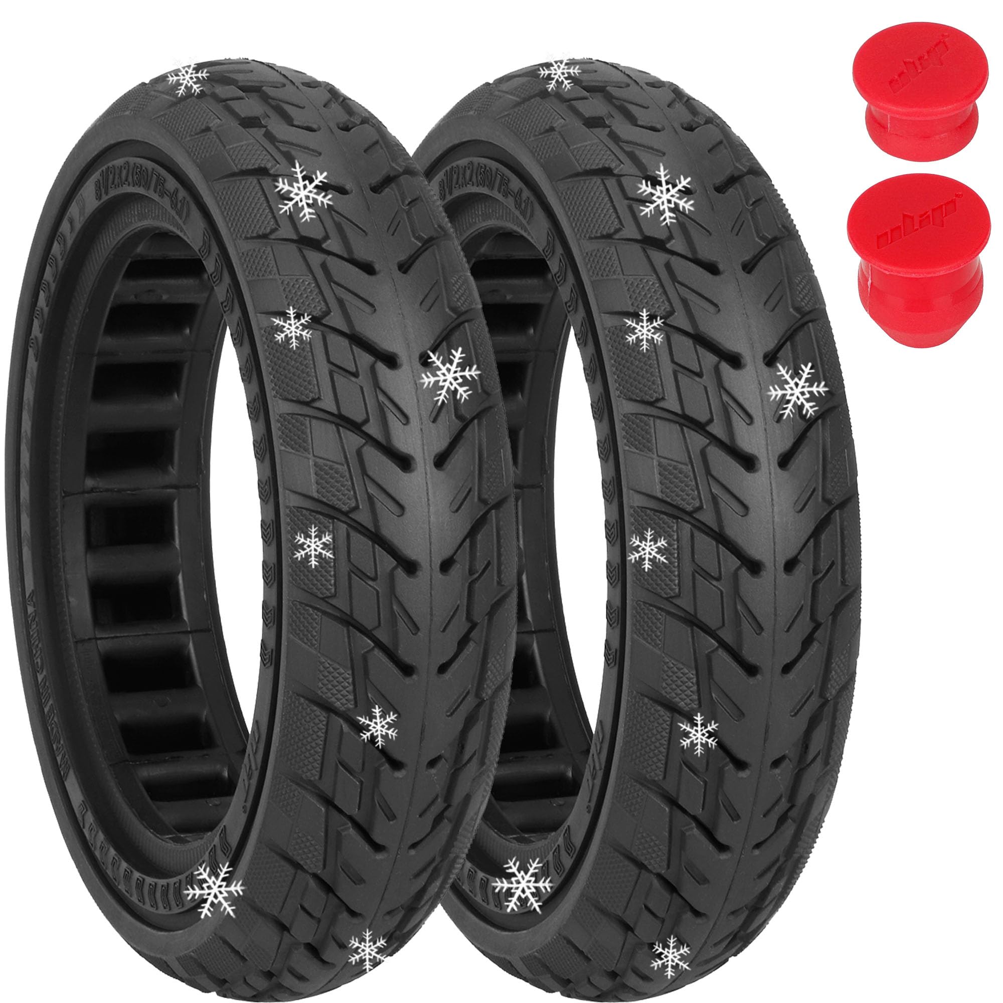 MyBESTscooter - 2 Pneus Sans Chambre 10 Pouces Tout-Terrain Antidérapants Avec Valve Pour Trottinette Xiaomi M365, 1S, Mi3, Essential, Pro 2
