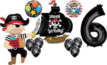Pirate 6th Birthday Party Supplies Balloon Bouquet Decorations