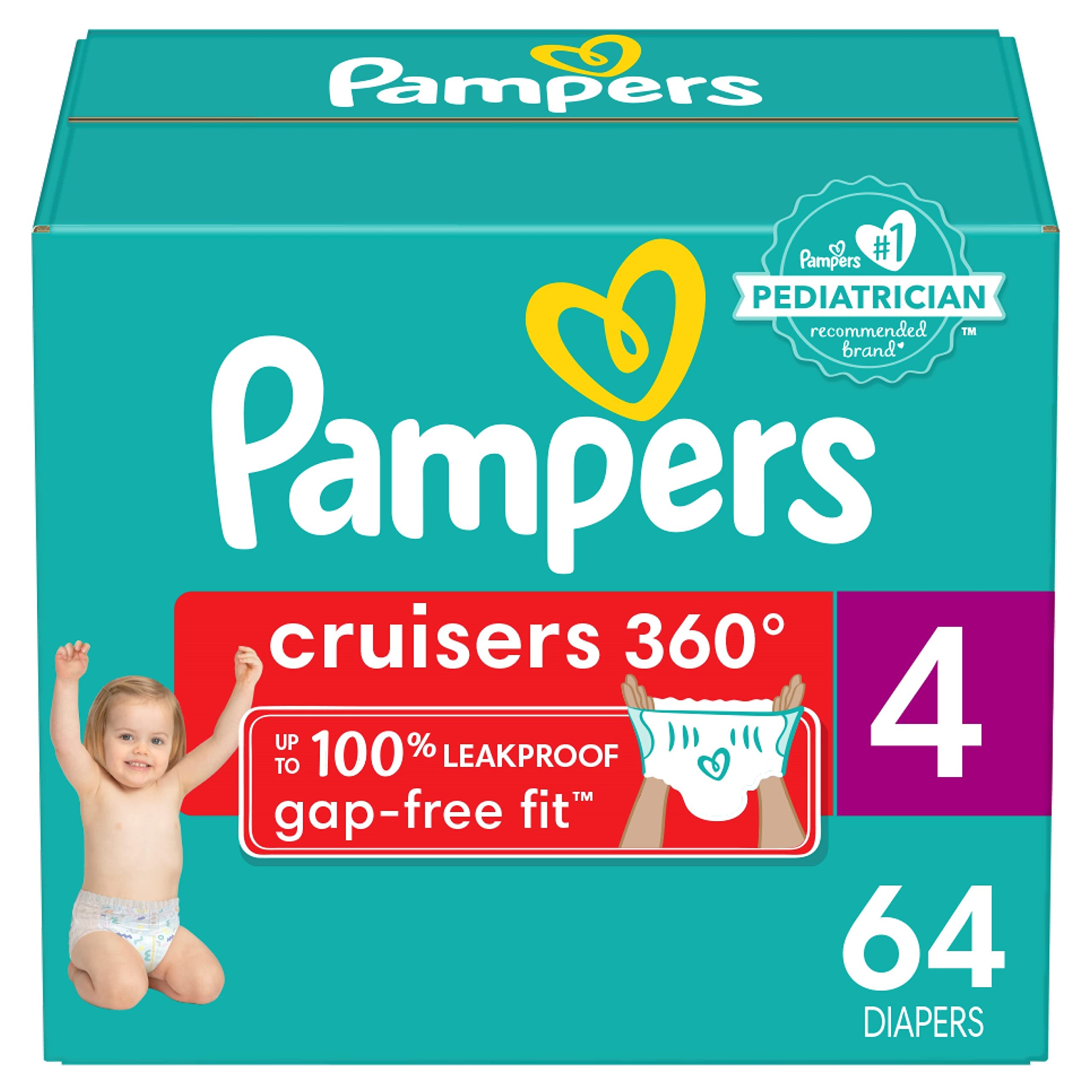 Pampers Cruisers 360 Diapers Size 4 64 Count