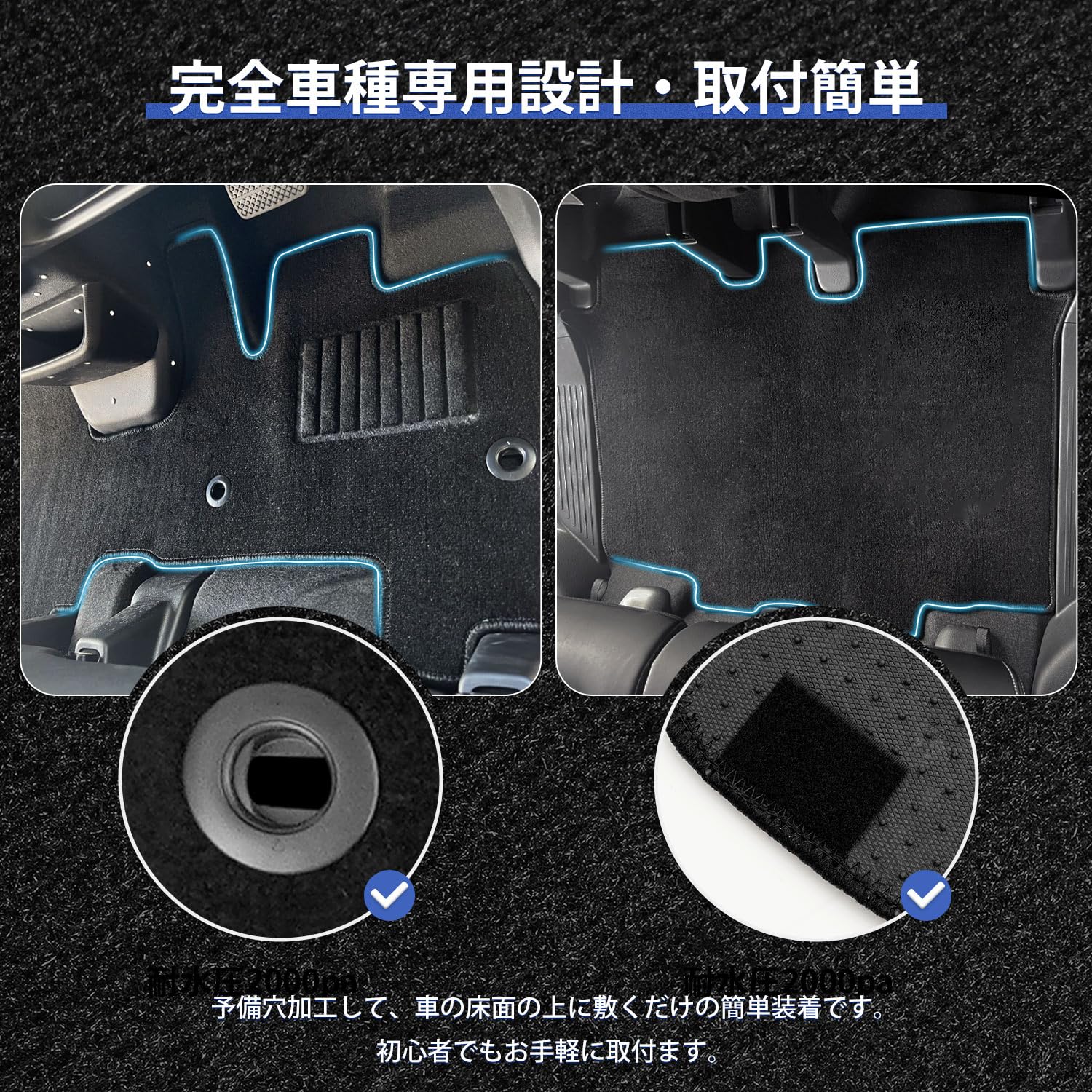 Amazon | AUTO SPEC ホンダ 新型nbox jf5 jf6 フロアマット カーゴ 