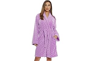 Just Love Women's Lavender Luxurious Soft Long Kimono Robe, Premium Flannel Fleece...