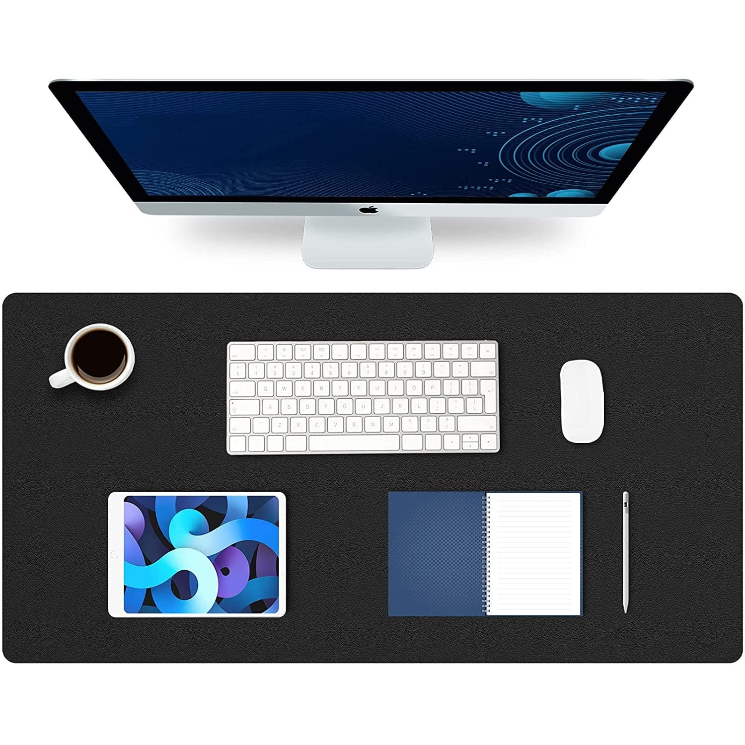 Leeonz PU Leather Rectangular Mouse Pad, Desk Pad, Pack of 1, Black (80x40 cm) (B0B5D7WXLR) Amazon Price History, Amazon Price Tracker