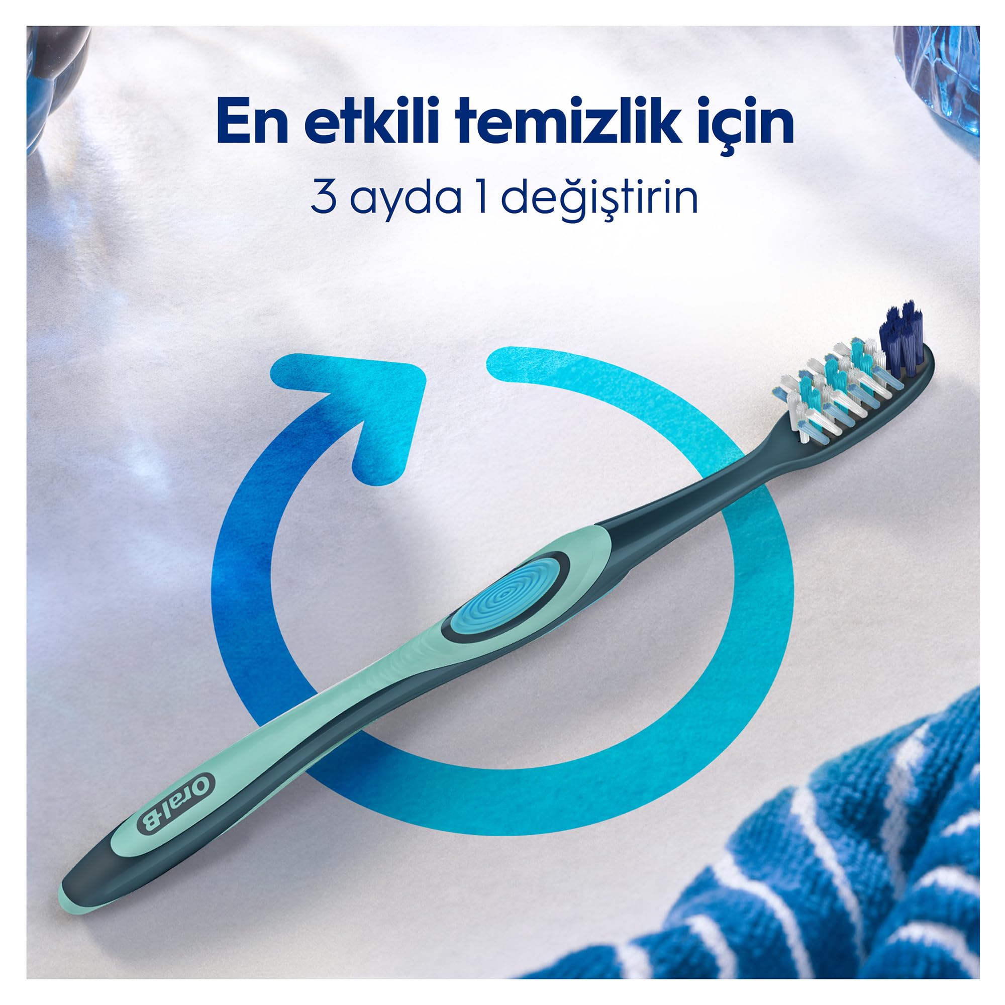 Oral-B Pro-Expert Advanced Derinlemesine Temizlik Diş Fırçası, Orta Sertlik, 2 Adet (3 paketi)