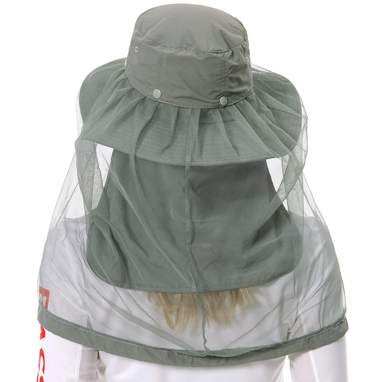 Bassdash UPF 50+ Moustique Chapeau de Soleil avec Filet de Tête Caché et Rabat de Cou pour Hommes Femmes Pêche en Plein Air Randonnée Camping