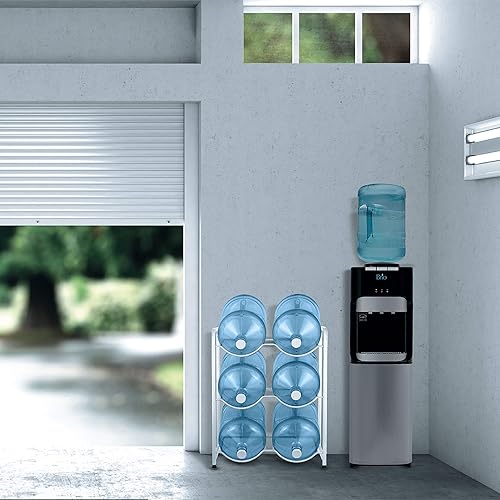 Miniatura 5 de Brio Soportes para botellas de agua de doble columna (blanco) (6 botellas)