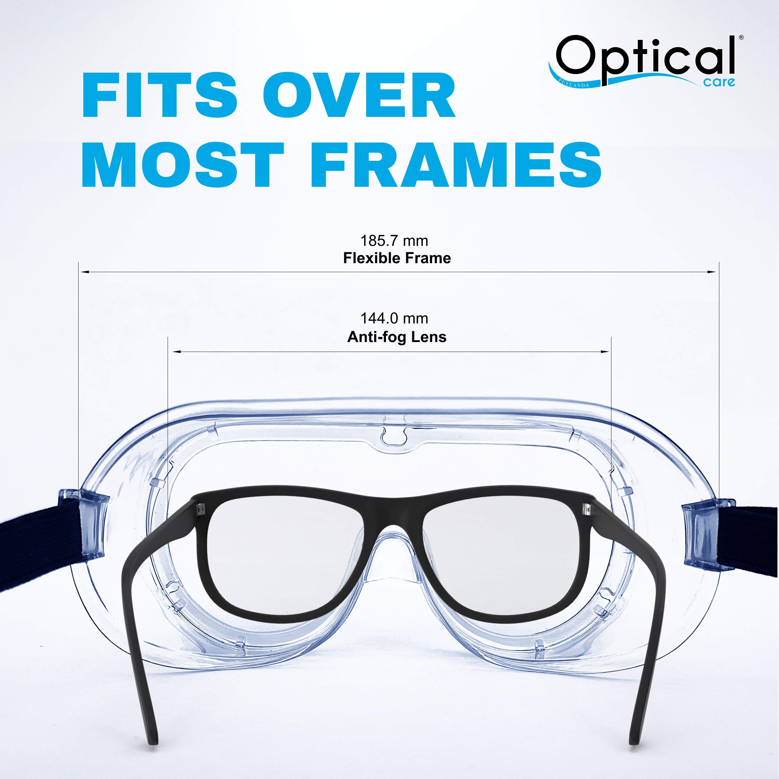 Gafas de seguridad registradas por la FDA, antivaho, se adaptan a gafas, resistentes a los arañazos, laboratorio, ciencia, química, trabajo, enfermera