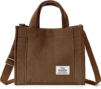 Corduroy Tote Bag for Women Small Satchel Bag Mini Tote Bag Aesthetic Crossbody Handbag - School Work Travel Shopping