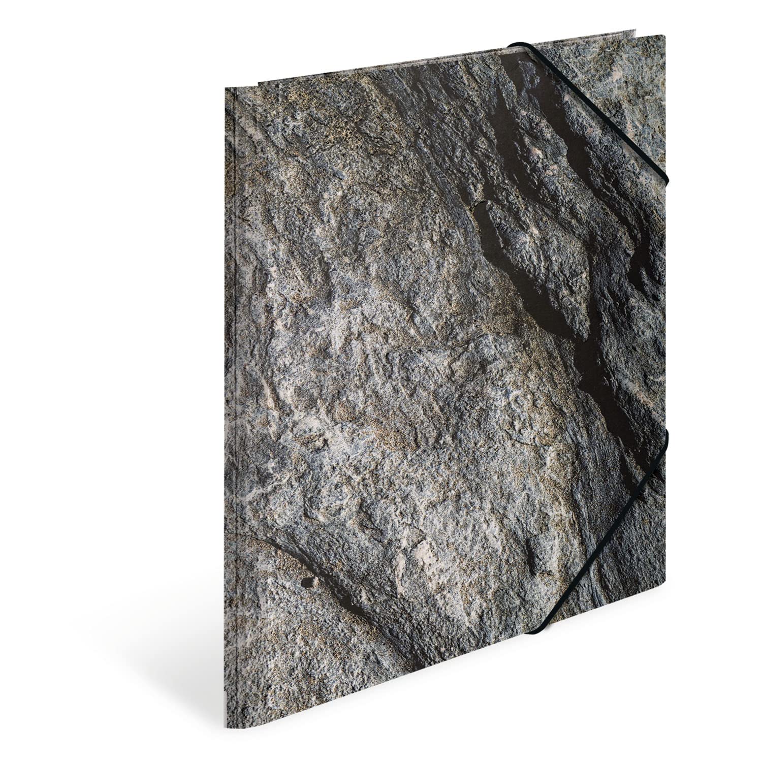 HERMA Collector's Folders A4 Natural Stone Set of 3 Children's Cardboard Corner Folder with Haptic Finish, Motif