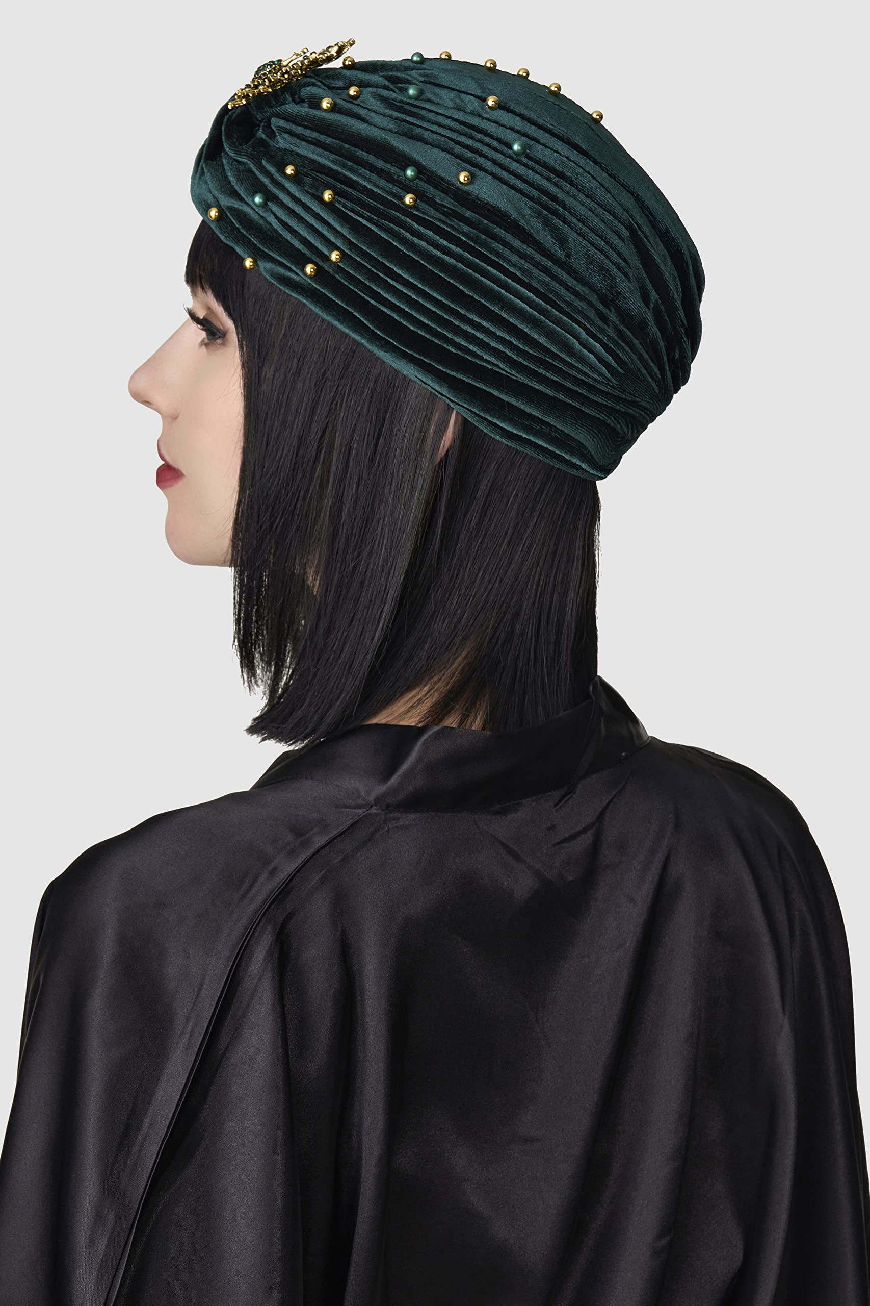 20s Turban Flapper Silk Gatsby Hat w/ Union Label Amazon.com: BABEYOND Gatsby Turban Hat Vintage 1920s Head  main image 4