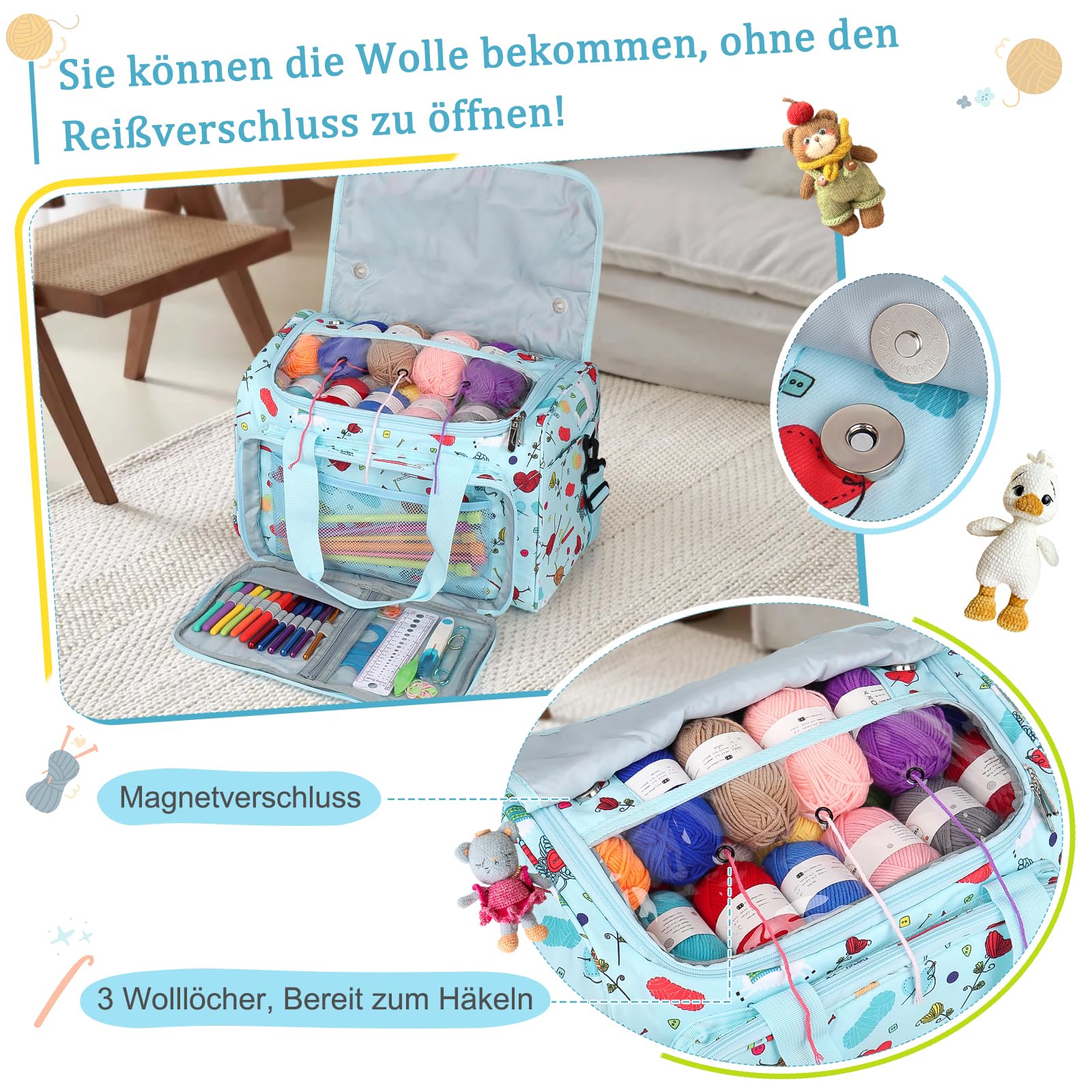 Katech Aufbewahrungstasche Für Wolle – 3-teilige Produktbild-Vorschau 8