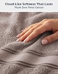 LANE LINEN Luxury Bath Towels Set - 6 Piece Set, 100% CottonBathroom Towels, Zero Twist, Shower Towels, Extra Absorbent Bath Towel, Super Soft, 2 Bath Towels, 2 Hand Towels, 2 Wash Cloths - Platinum