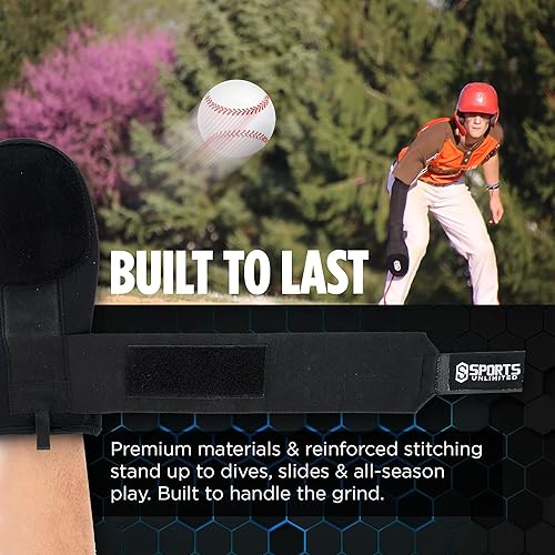 Miniatura 7 de Sports Unlimited Guante deslizante de béisbol para jóvenesadultos, mano derecha o izquierda para béisbol y sóftbol