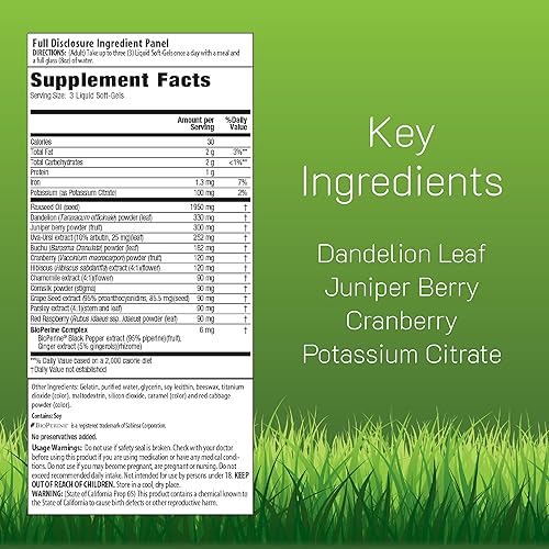 Miniatura 2 de Irwin Naturals Bloat-Away - 60 cápsulas blandas líquidas - Apoyo al equilibrio hídrico - Reponer electrolitos y minerales esenciales