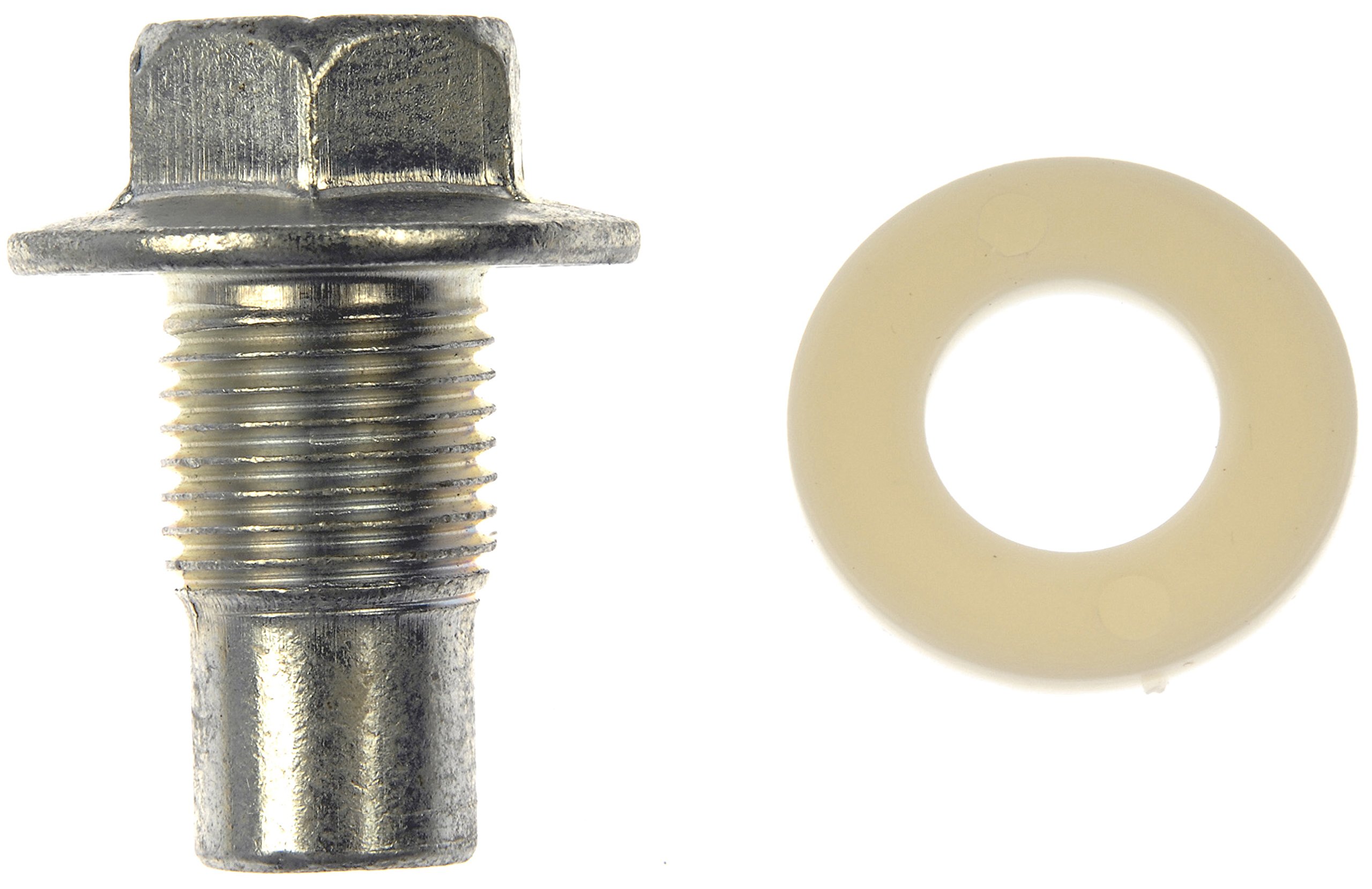 DORMAN 0.86" Engine Oil Drain Plug for Dodge - Silver - Dorman 69012 Oil Drain Plug Pilot Point 1/2-20, Head Size 9/16 In. Compatible with Select Models - Oil Drain Plug Pilot Point 1/2-20, Head Size 9/16 In.