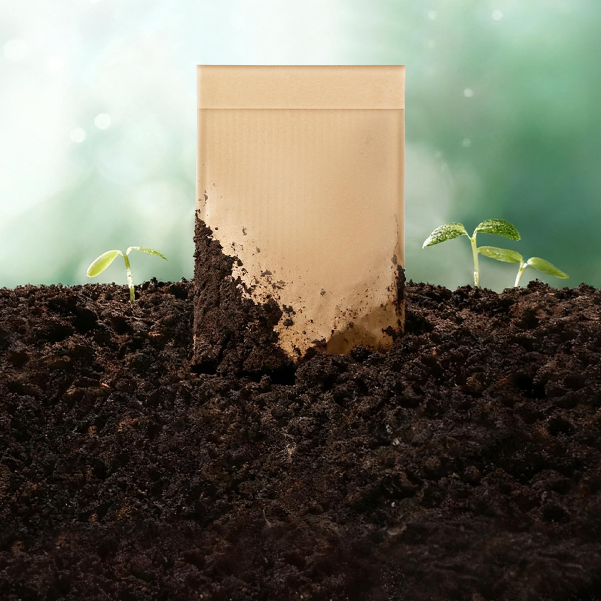 Tera Sobres acolchados corrugados ecológicos: A5, paquete de 50 unidades de papel kraft grueso de 80 g/m² con autosellado, fuerte resistencia a la compresión para cosméticos, accesorios, electrónica