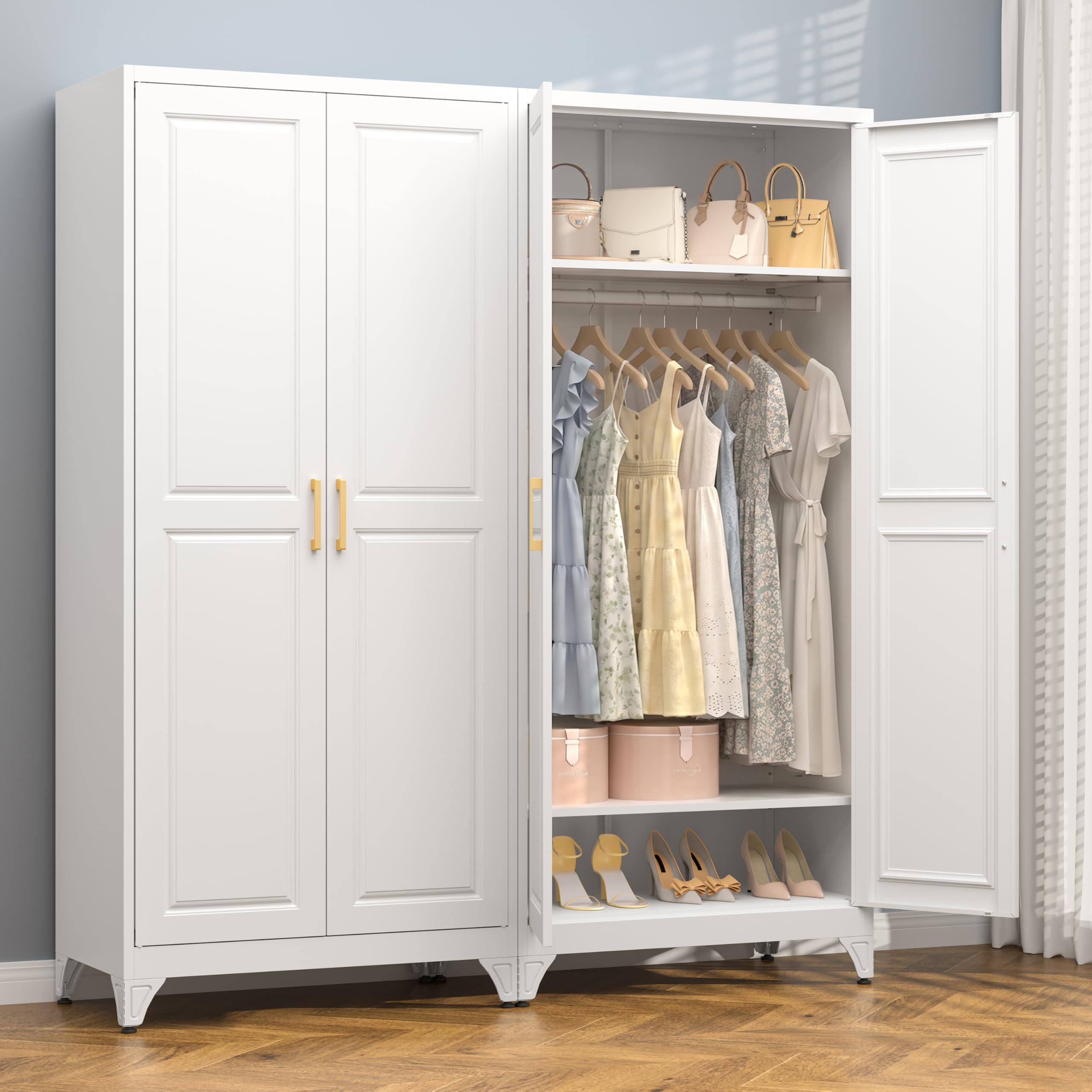 Polup Metal Armoire Wardrobe Closet