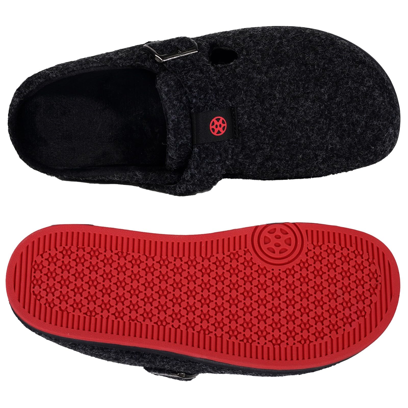 Sisttke Pantofole Donna Uomo Ciabatte in Feltro Unisex Slippers Invernali Chiuse con Plantare Intercambiabile