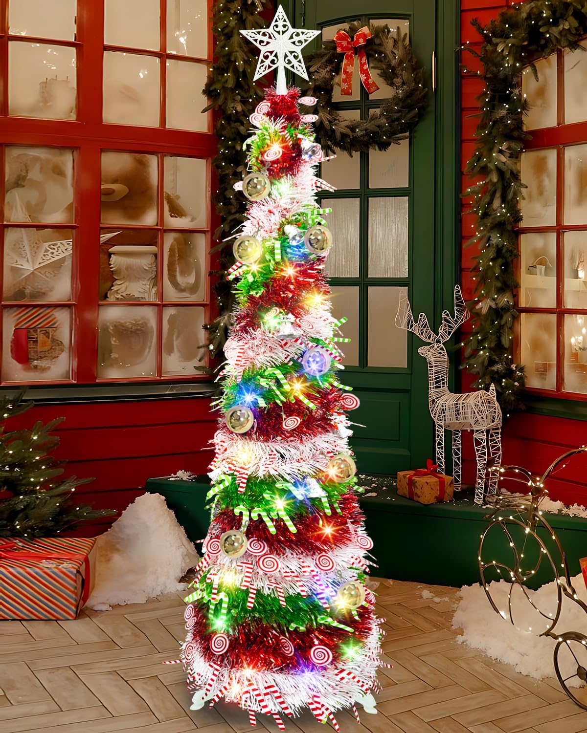 Pop Up Tinsel Christmas Tree