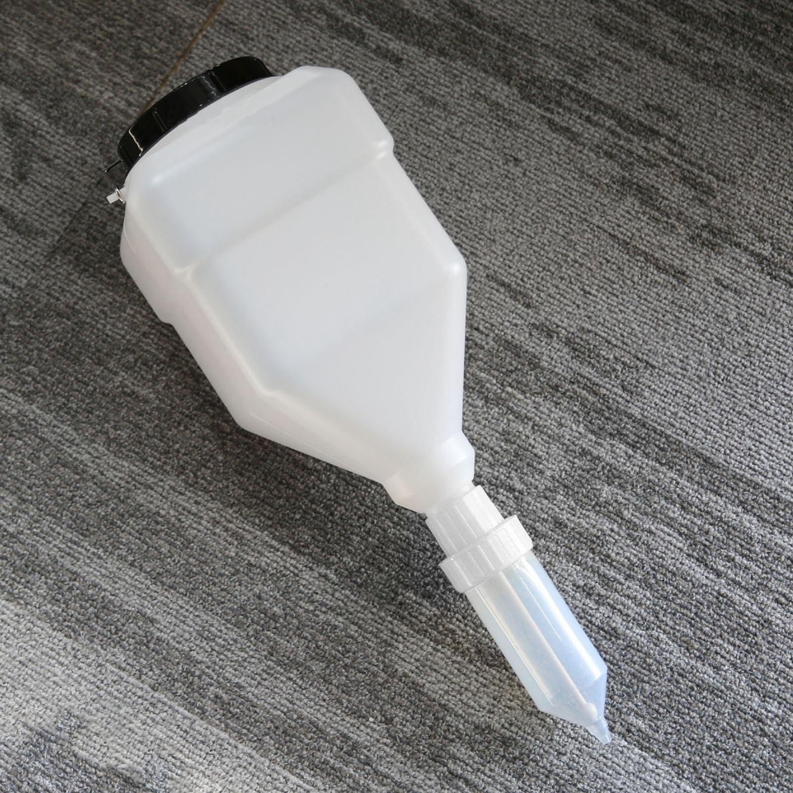 Colcolo Saucenspender, 5 l, hängend, auslaufsicher, Saucen-Quetschflasche, Gewürzspenderflasche für Camping, Sirup, Senf, Gewürze, Weiß