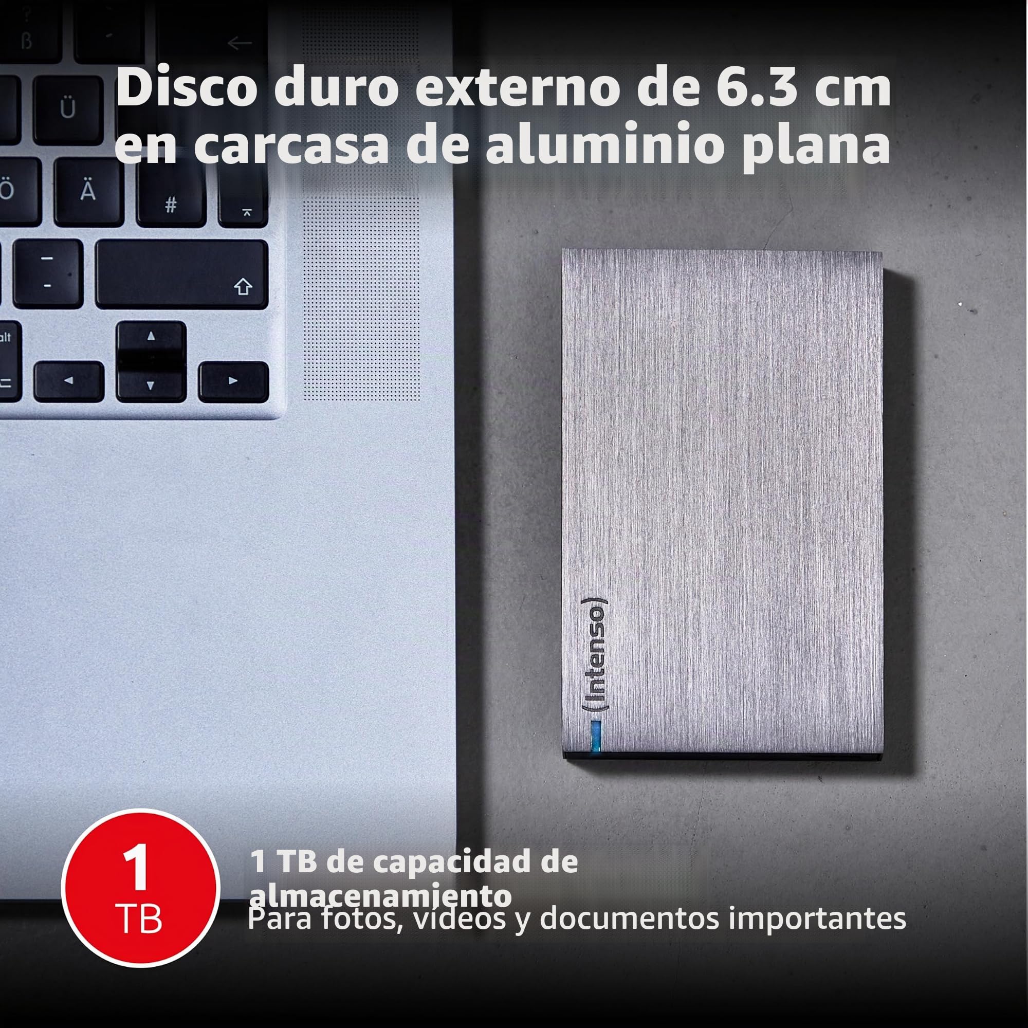 Intenso HDD Externo 6028660 1TB 2.5" USB 3.0 ALUMI