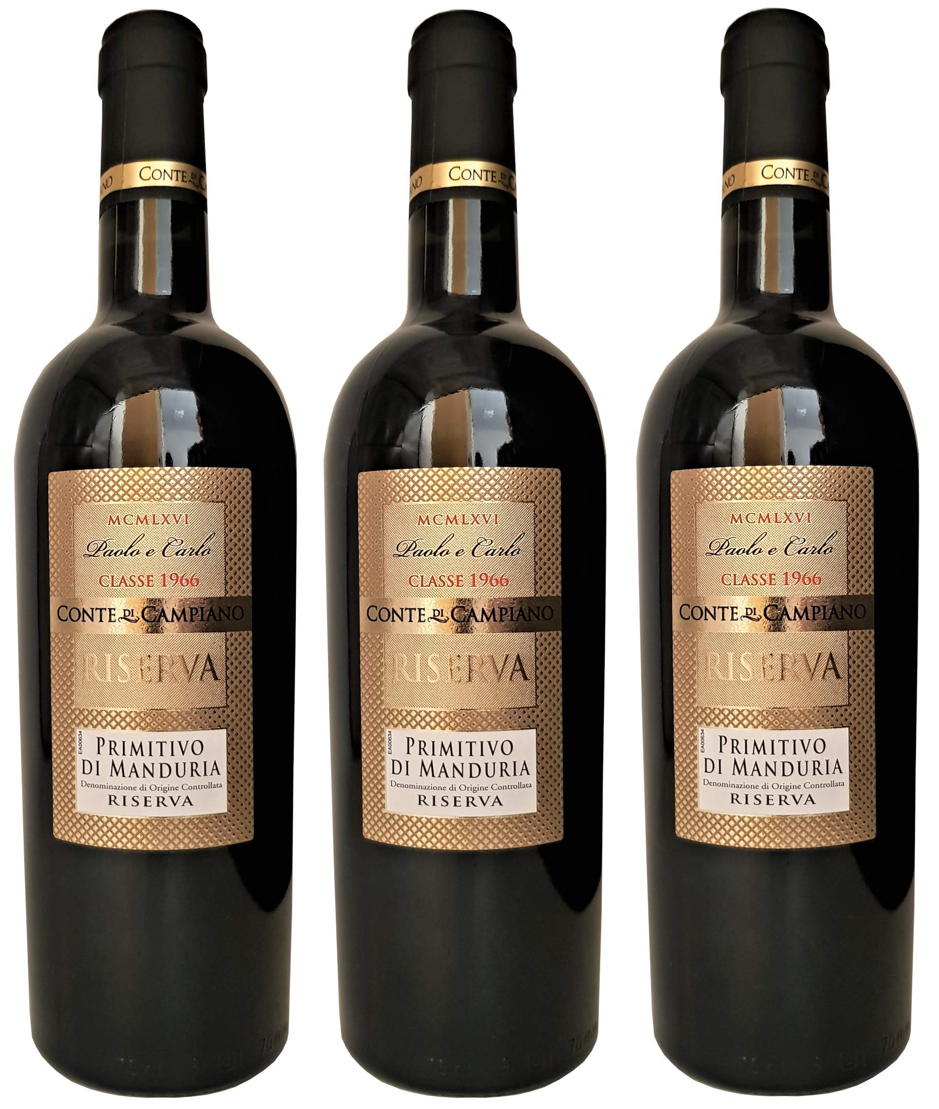 Conte di Campiano Primitivo di Manduria Riserva DOC Classe 1966 (3 x 0,75 l)