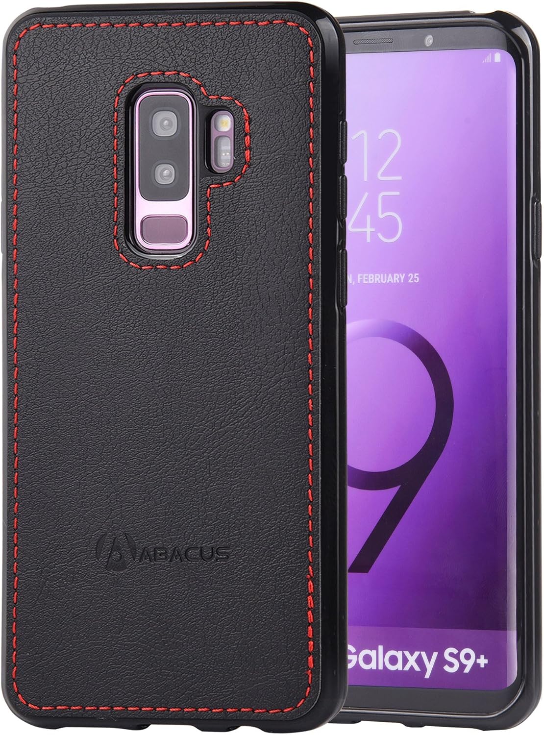 Abacus24-7 Samsung Galaxy S9 Plus Case, Slim Bumper Back-Protection S 9+ Cover, Black