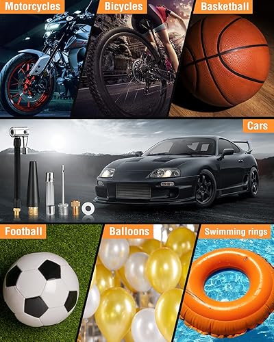 Miniatura 7 de ROCGORLD Inflador de neumáticos R7 Compresor de aire portátil, bomba de aire de neumáticos de automóvil de 12 V CC con función de apagado