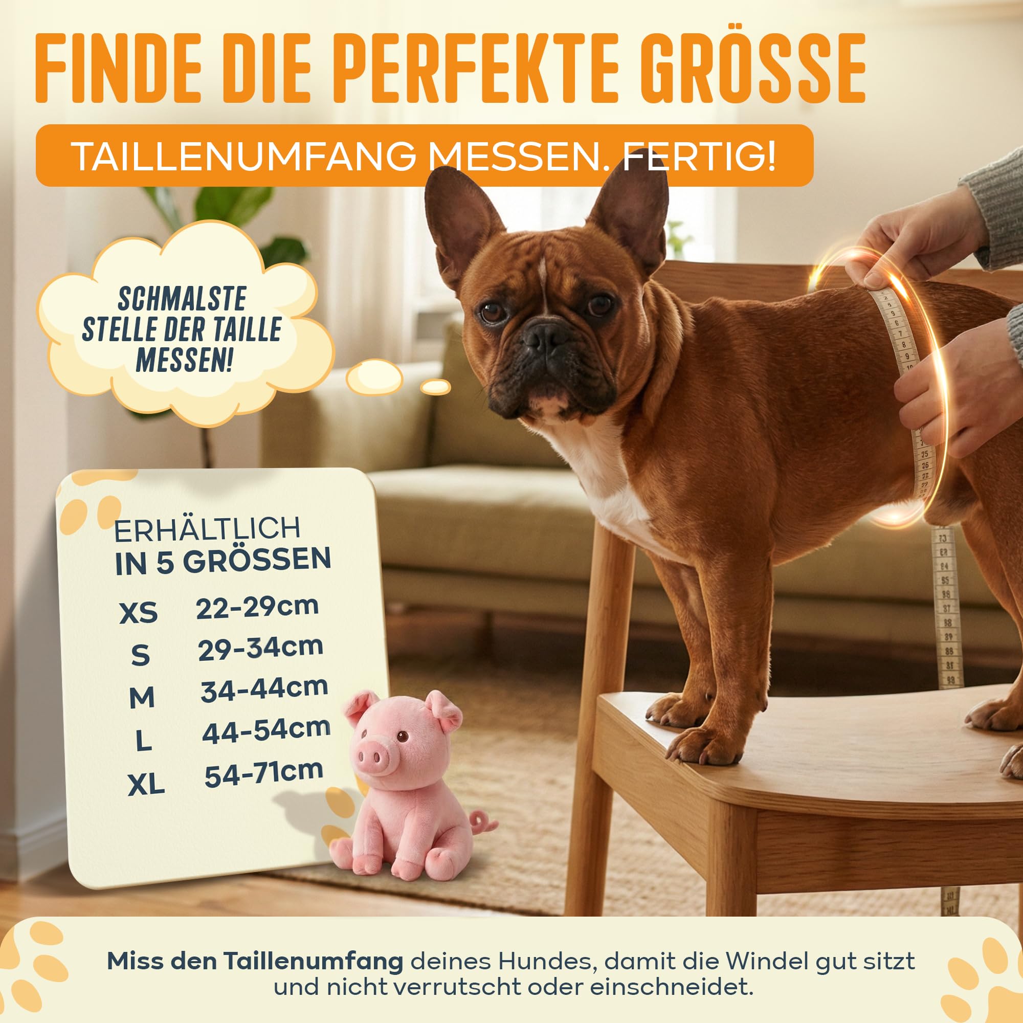 Hundewindeln für Rüden – Wiederverwendbare Windeln für Hunde, hoch absorbierende 5-Lagen Hunde Windeln Rüden, waschmaschinenfest, verstellbar mit Klettverschluss